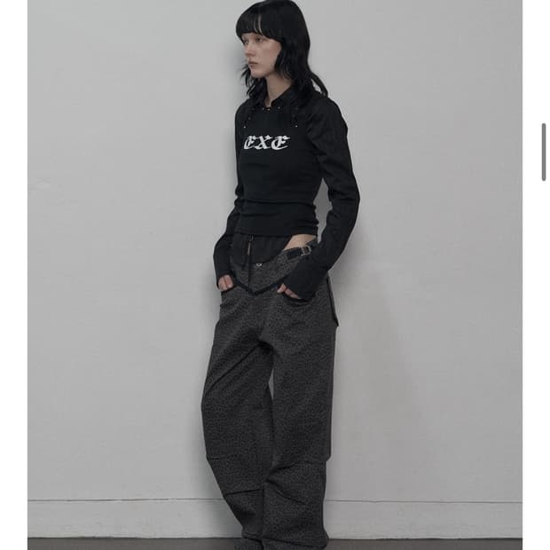셋업이엑스이 레오파드 레이스 팬츠