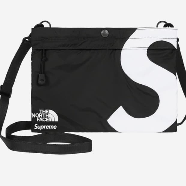 슈프림 x 노스페이스 S 로고 숄더백 블랙 20FW