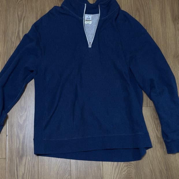 Heather Half Zip Pullover Blue