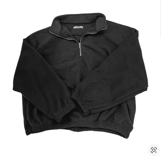 (1) 논노드 하프 집 플리스 블랙