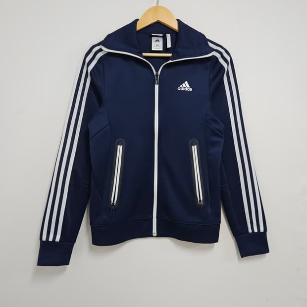 90 아디다스 네이비 화이트 져지 트랙탑