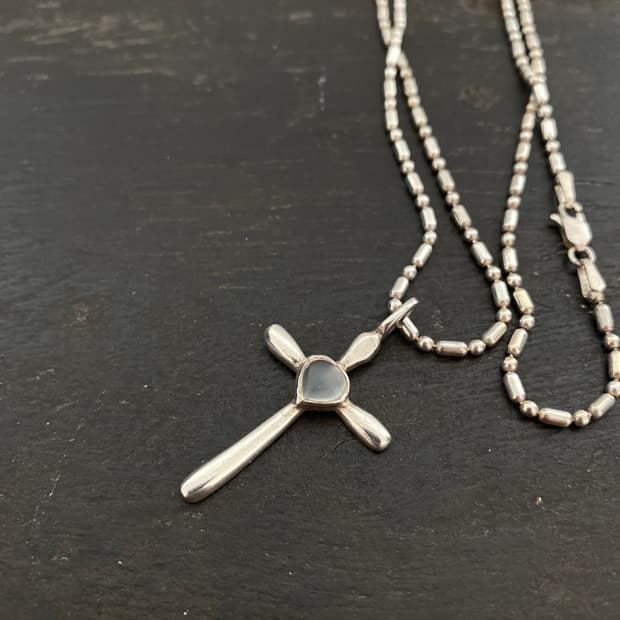 moonstone cross 925silver neck