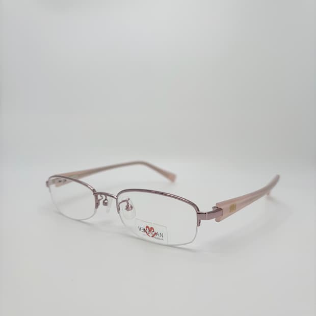 VENETIAN 핑크 메탈 반무테