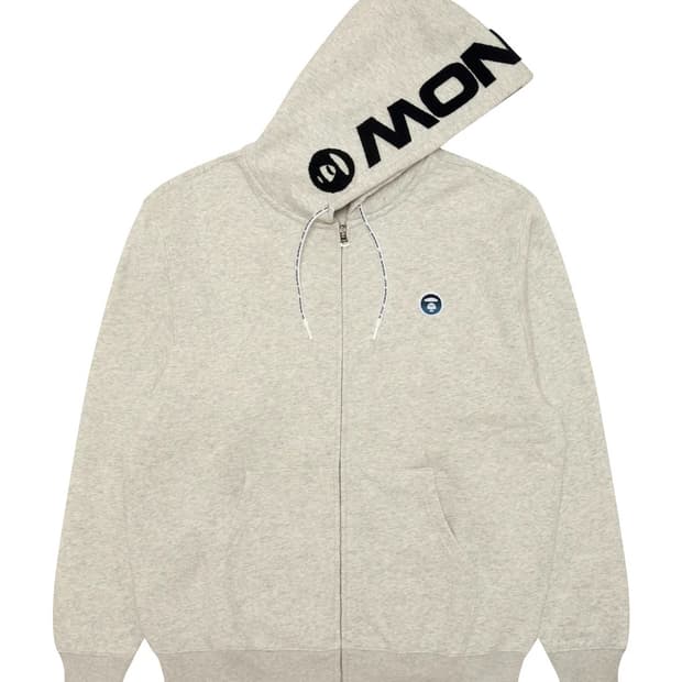 (오더) 베이프 AAPE 에이프 26FW 문페이스 후드집업 화이트