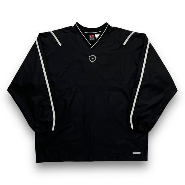 나이키 00s 스우시 로고 올드스쿨 다크 브이넥 웜업