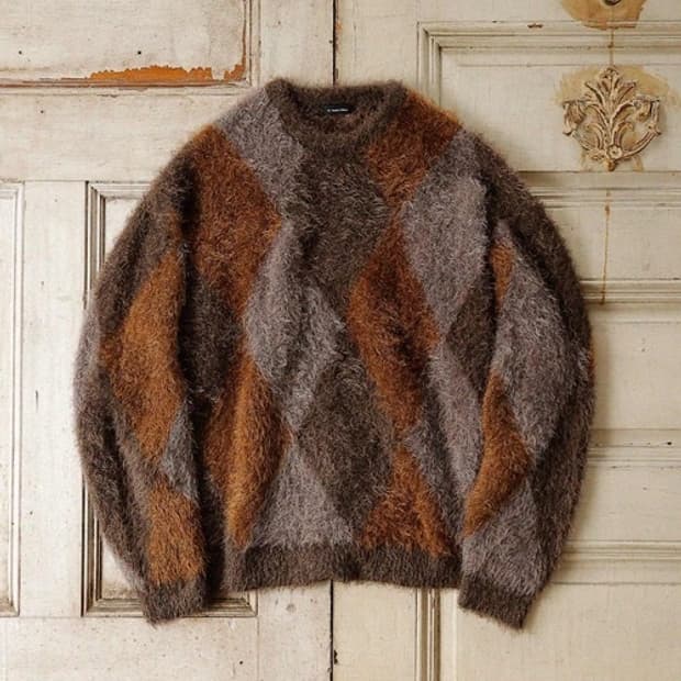 [3]넘버나인 아가일 스웨터