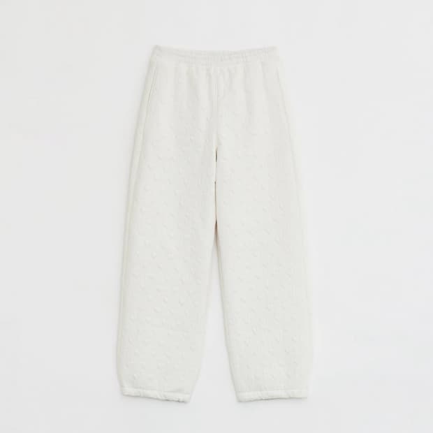 heart stitched padding pants