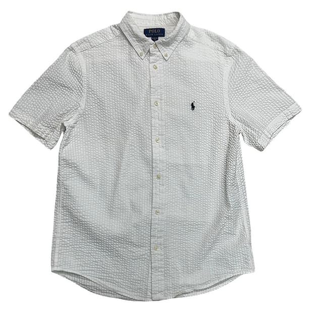 RALPH LAUREN 시어서커 셔츠 화이트 XL