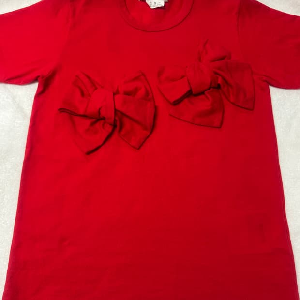 꼼데가르송걸 리본 티셔츠(택o)