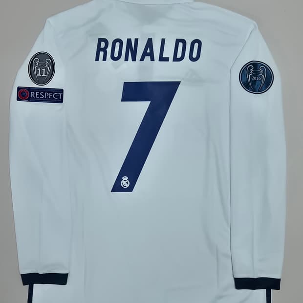 16-17 레알마드리드 홈킷 호날두 긴팔유니폼 L사이즈 레플리카 