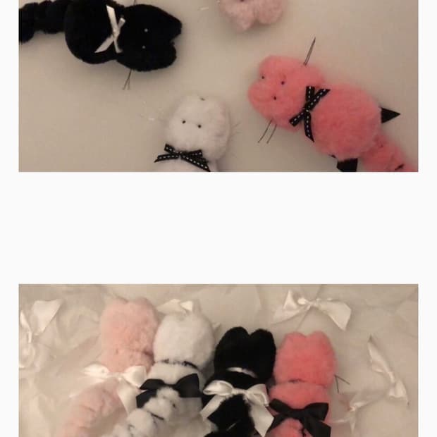 나만없어 토슈즈 냥이 키링 블랙