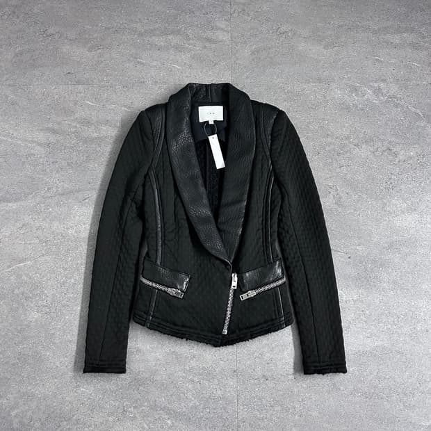 IRO Quilted Leather Gothic Trim Blazer