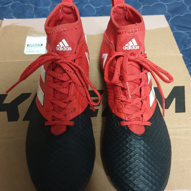 (단종매물) 아디다스 에이스17.3 프라임매쉬TF 풋살화 검빨 (255)