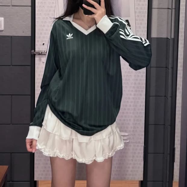 아디다스 오리지널스 풋볼 져지 긴팔티셔츠 다크그린 컬러