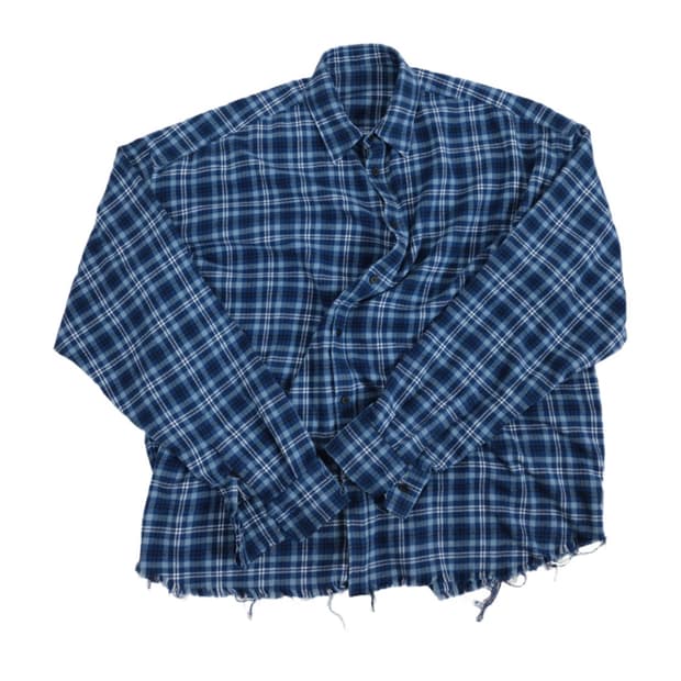 [1,2] 논노드 플렉시블 스트링 체크셔츠 클래식블루