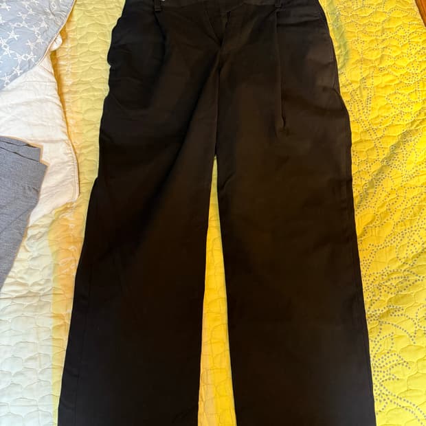 지오송지오 타임리스 세미와이드 팬츠 블랙