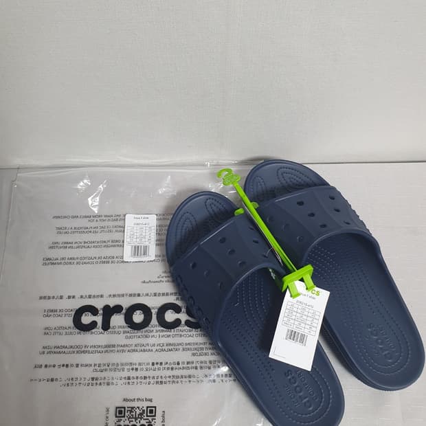 크록스 바야2 슬라이드 네이비 300mm 새상품 빅사이즈 슬리퍼