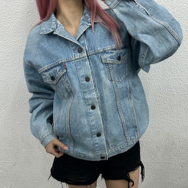 90s 3세대 리바이스 연청 트러커 자켓 L