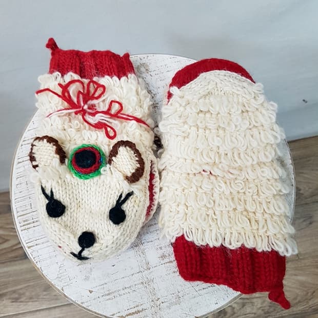 캐릭터 니트 장갑