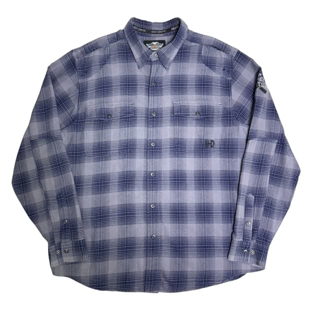 할리데이비슨 H.D 체크 견장 셔츠 XL