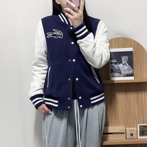 [정품] 라코스테 네이비 빅로고 자켓 [ 40 ]