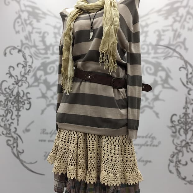 Grunge stripe knit