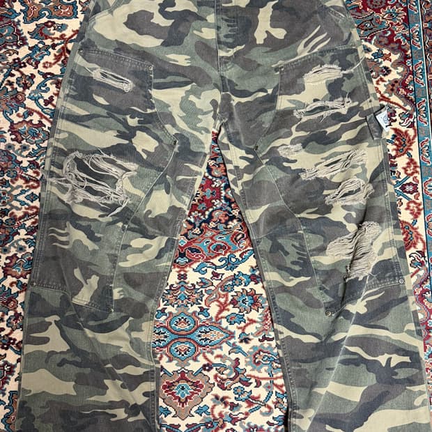 ETCE 더블니 카모 팬츠 사이즈L