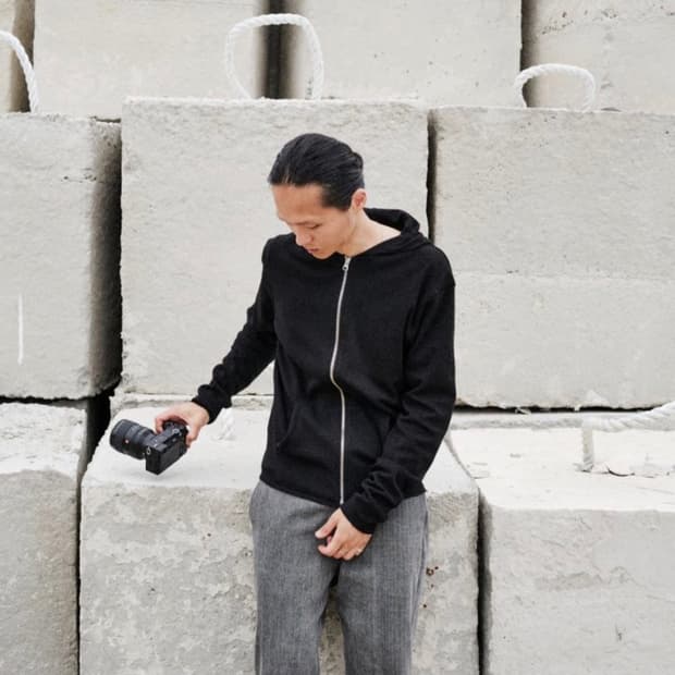 Mono prive Textured Hoodie Zip