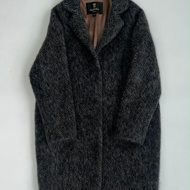 [55] 마리엘라 마리니 한정판 헤링본 알파카 혼방 코트