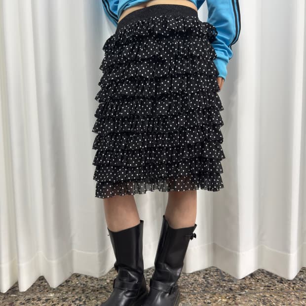 dot layered sha skirt