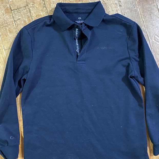 캘빈클라인 남성 긴팔 폴로티 L 네이비
