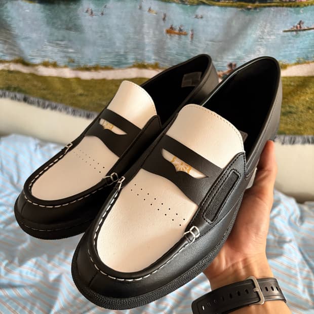 리복 클럽c 로퍼 블랙화이트 285