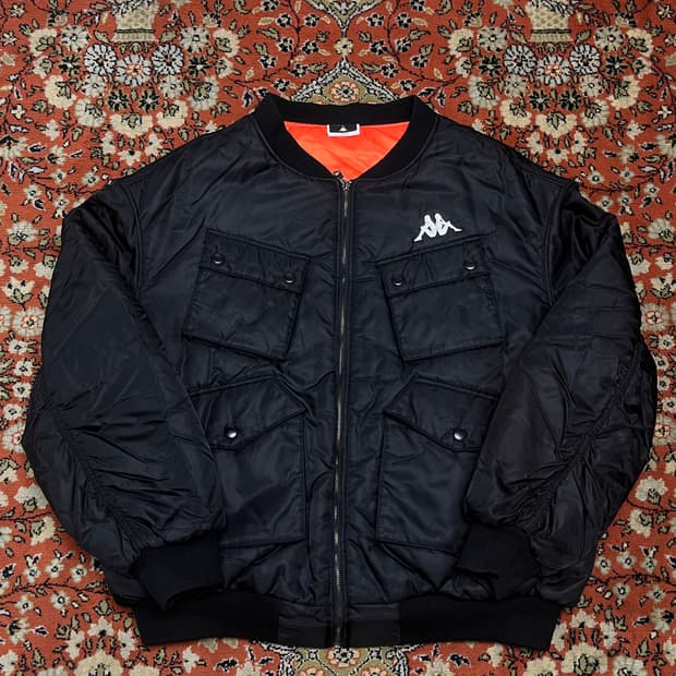 [L] 카파 X 참스 콜라보 항공자켓 블랙