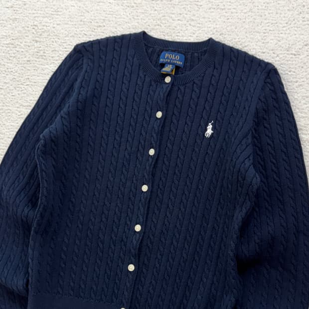 폴로 네이비 우먼 가디건