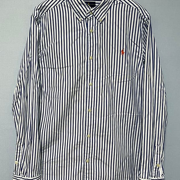 POLO 폴로 랄프로렌 보이즈XL 스트라이프 긴팔셔츠 여자 M 95 66