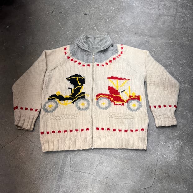 60‘s 코위찬 집업 스웨터 