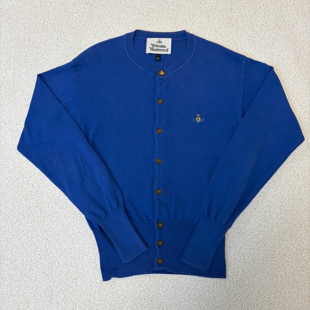 비비안웨스트우드 임포트 블루 가디건