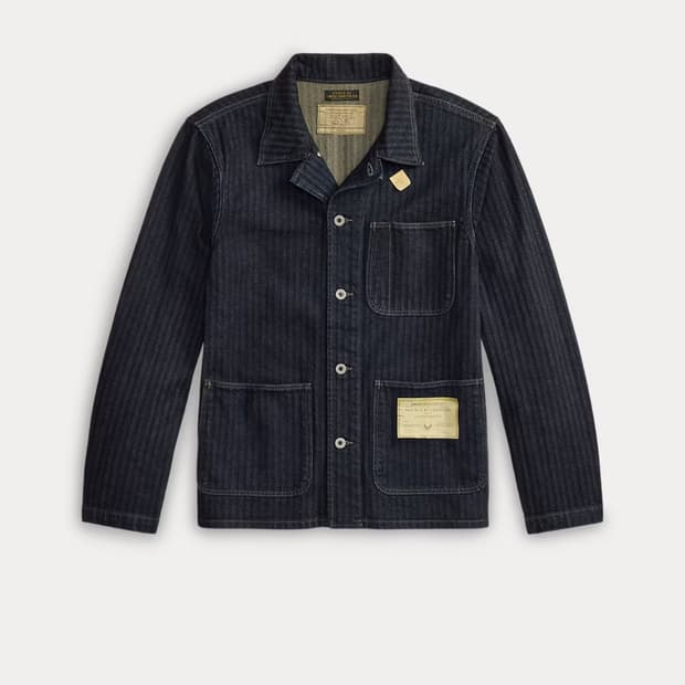 더블알엘 rrl 리미티드 에디션 인디고 헤링본 셋업  L + 34/32