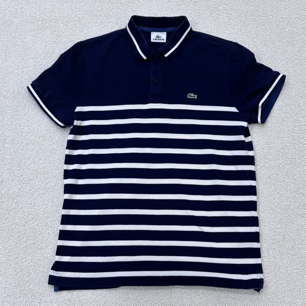 4 라코스테 남성 반팔 카라 티셔츠 0313E