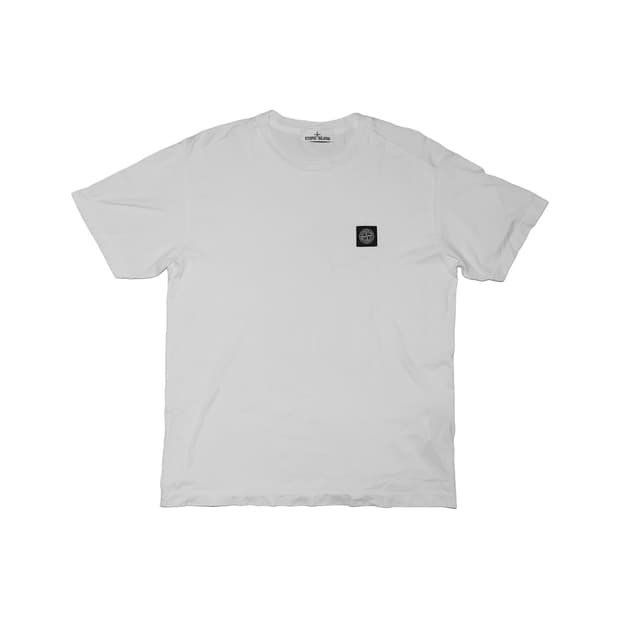 정품 스톤아일랜드 화이트 반팔 티셔츠 XL