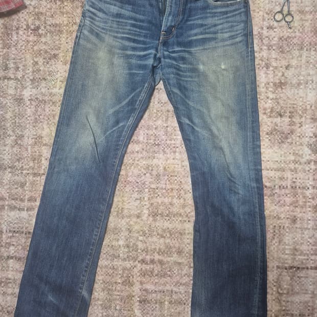 백넘버 워싱 데님팬츠 30