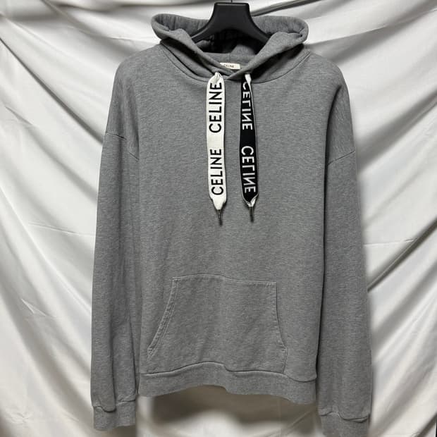 [S+급/XL] 셀린느 루즈 코튼 후드티 그레이