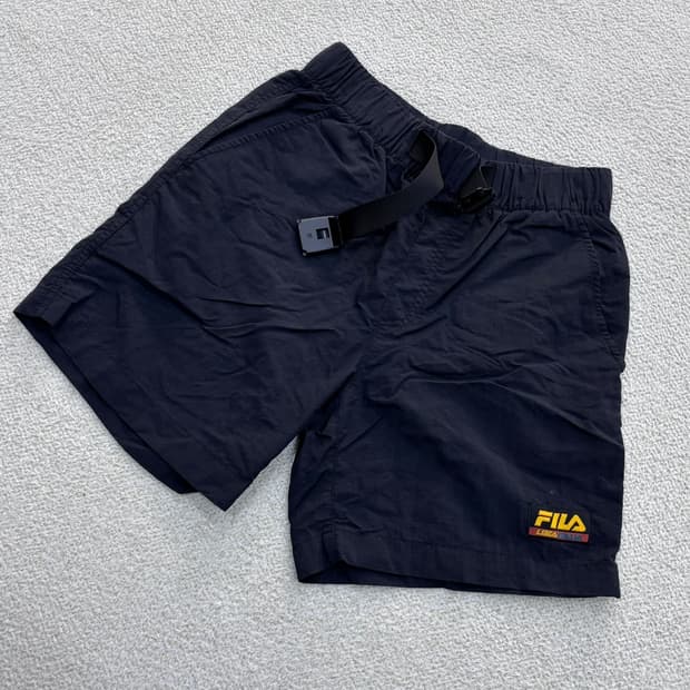 XS 휠라 로고 패치 벨트 반바지 0409E