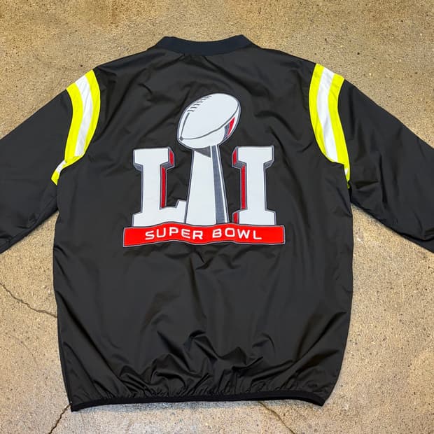 레어 미국 빈티지 NFL 슈퍼볼 풀오버 바람막이