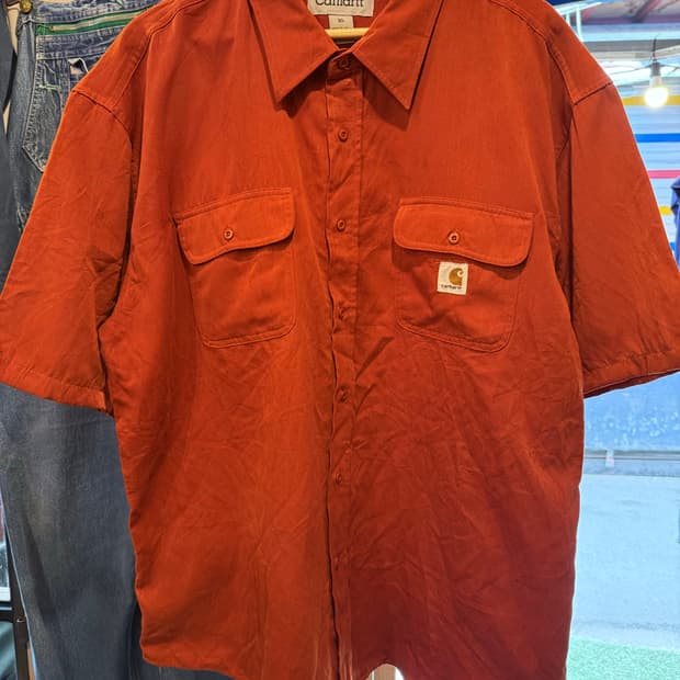 칼하트 오렌지 반팔셔츠