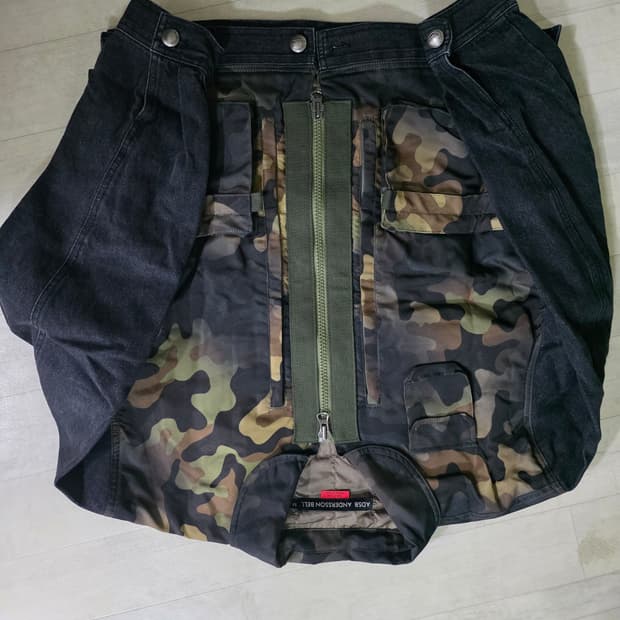 앤더슨벨 카모플라주 집업 데님 자켓 M