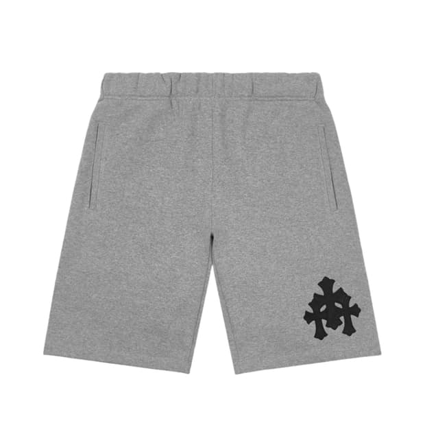 [L] 크롬하츠 레더패치 페이퍼잼 반바지 스웻쇼츠 그레이