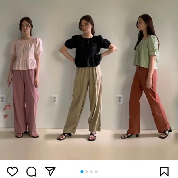 쉬이즈큐트 메론 링클 블라우스