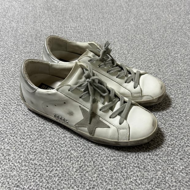 [정가 50만원] 골든구스 슈퍼스타 화이트 실버탭 39