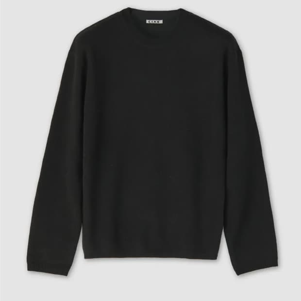 쿠어 울 라운드 니트 s